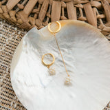 Blooming Pearl Cluster Asymmetric Earrings