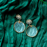 Sunflower & Capiz Earrings